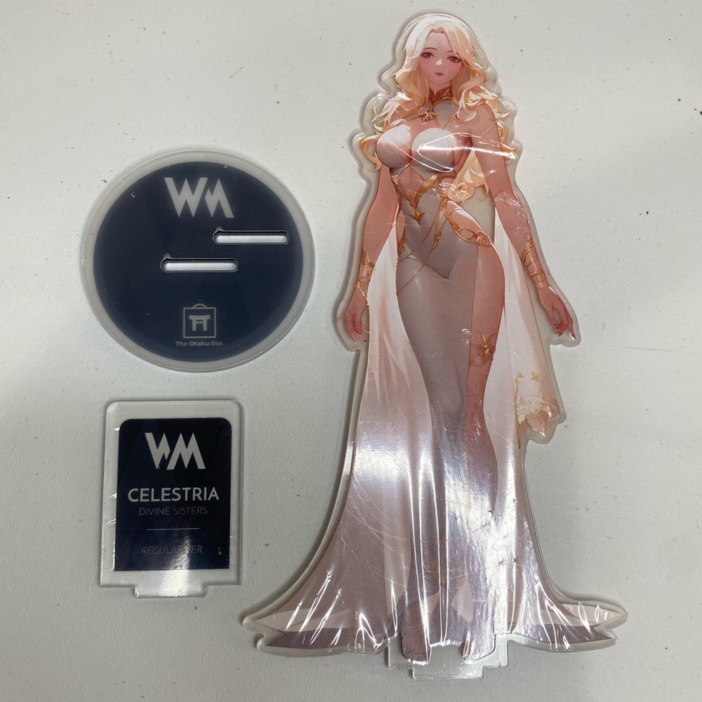 WM Celestria Divine Sisters Anime Acrylic Stand The Otaku Box 7.5”